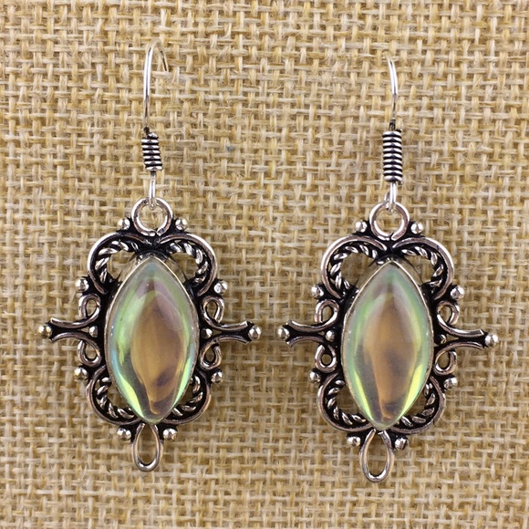 Sim Rainbow Topaz Hook Dangle Earrings - Picture 10 of 10